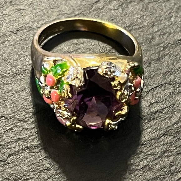 Vintage Kirks Folly Garden Fantasy Ring Size 11 - Picture 15 of 16